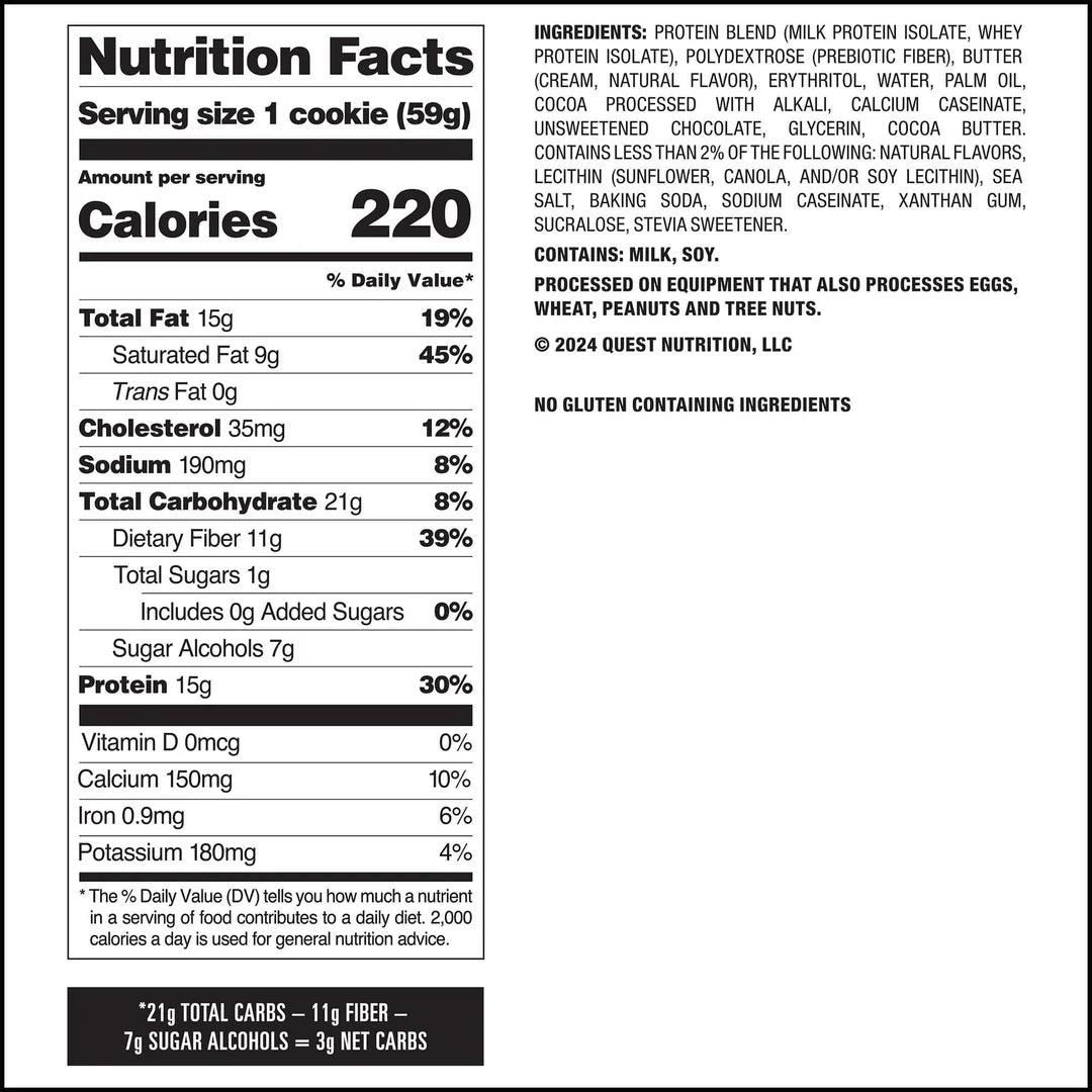 Quest Double Chocolate Chip Protein Cookie