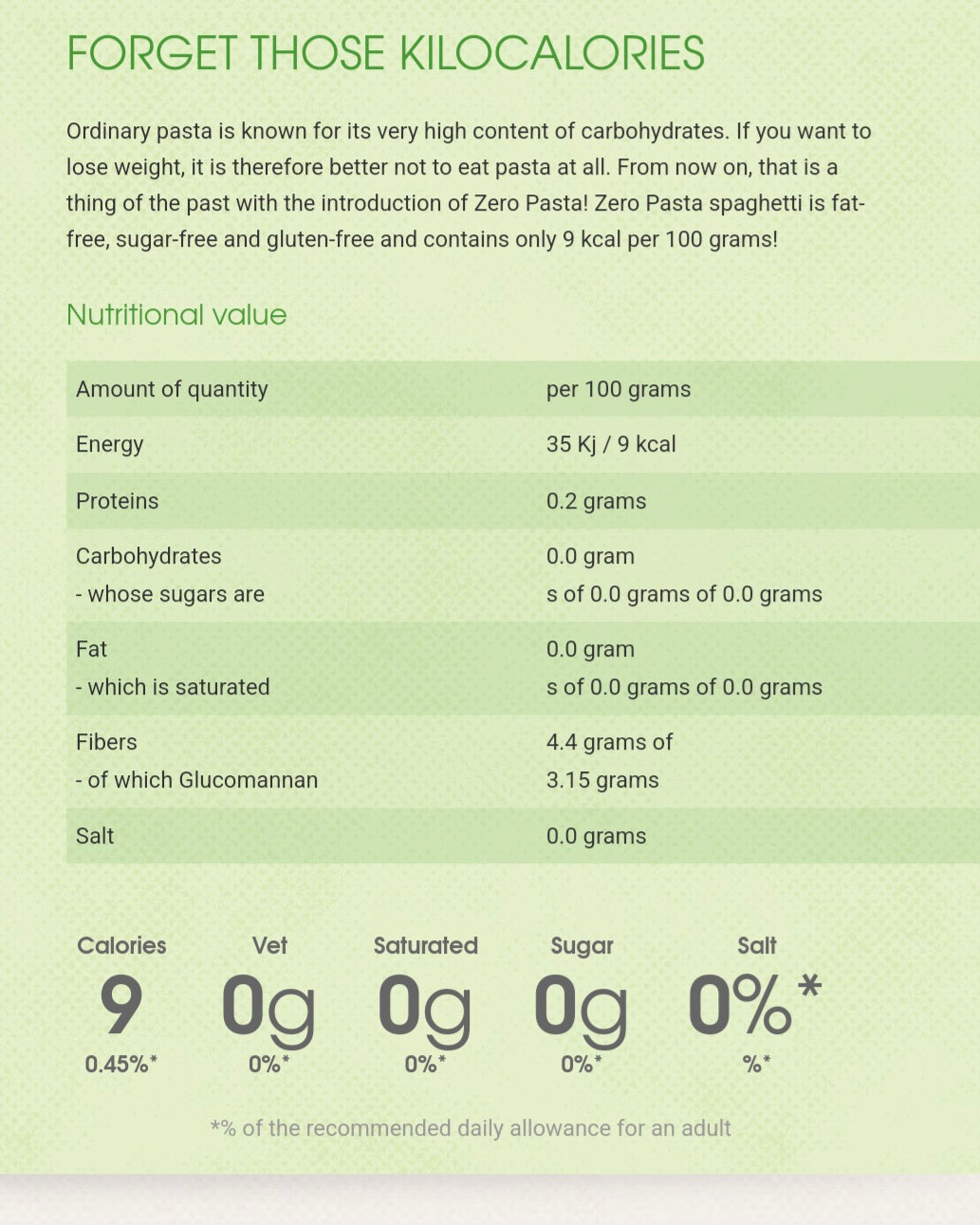 Zero Pasta
