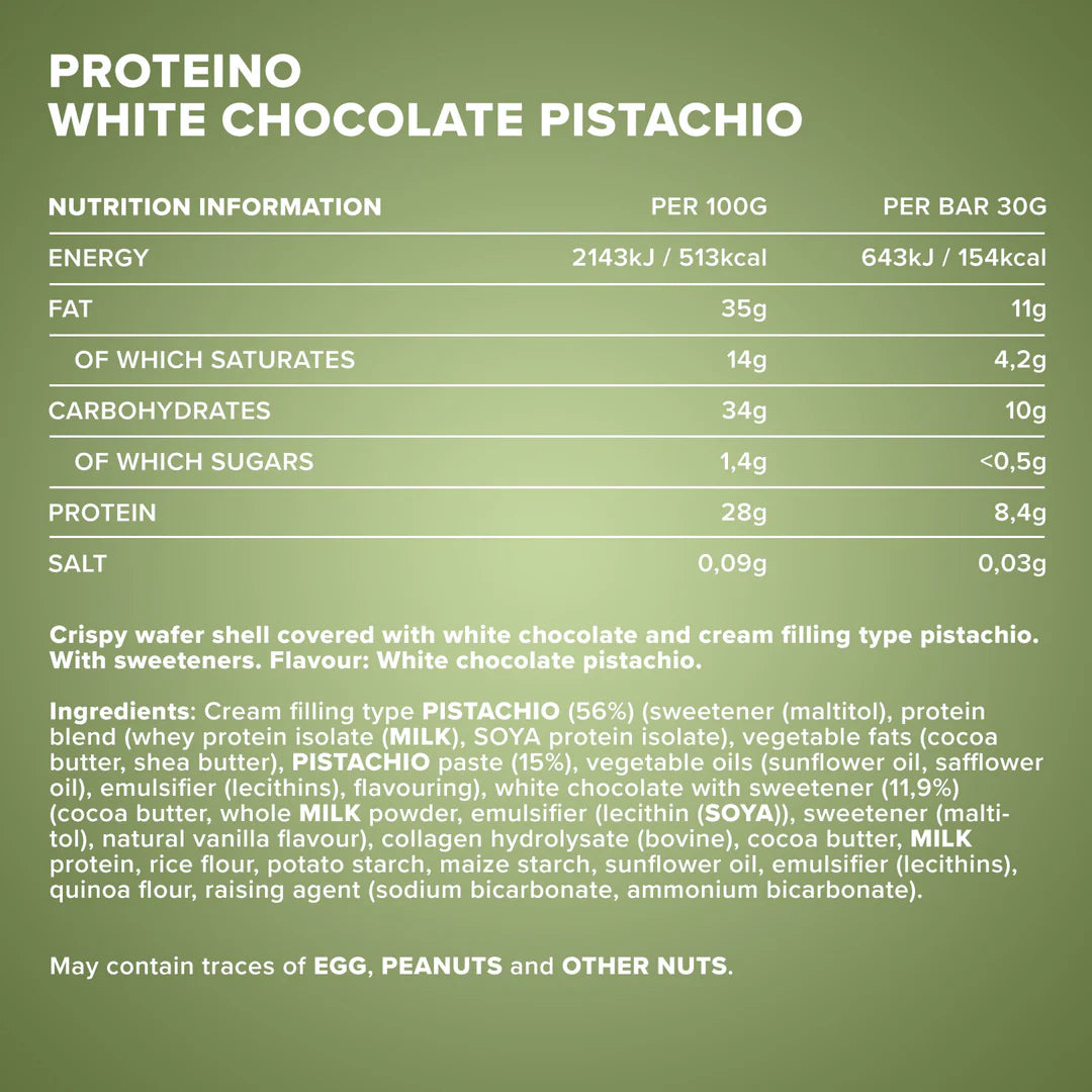 Ironmaxx Proteino White Chocolate Pistachio Bar