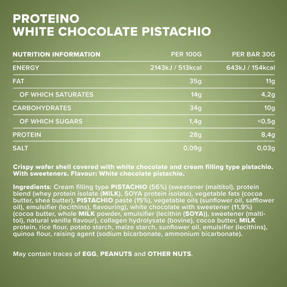 Ironmaxx Proteino White Chocolate Pistachio Bar