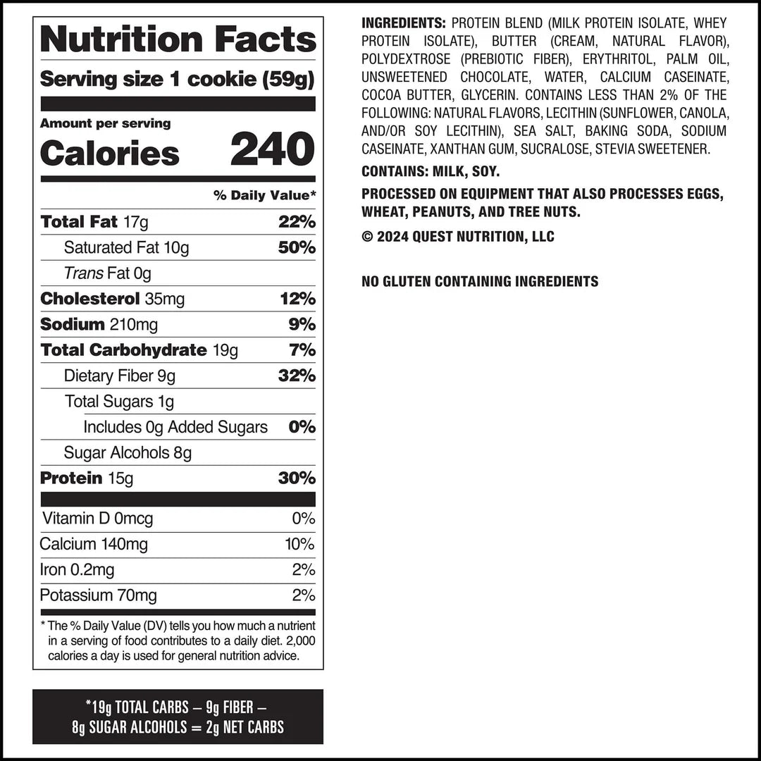 Quest Chocolate Chip Protein Cookie