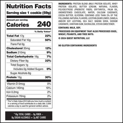 Quest Chocolate Chip Protein Cookie