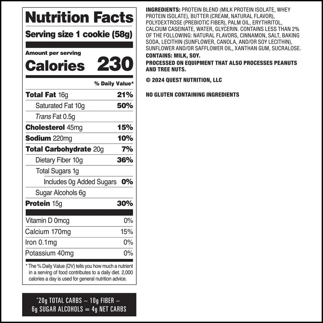 Quest Snickerdoodle Protein Cookie
