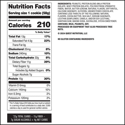 Quest Peanut Butter Chocolate Chip Cookie